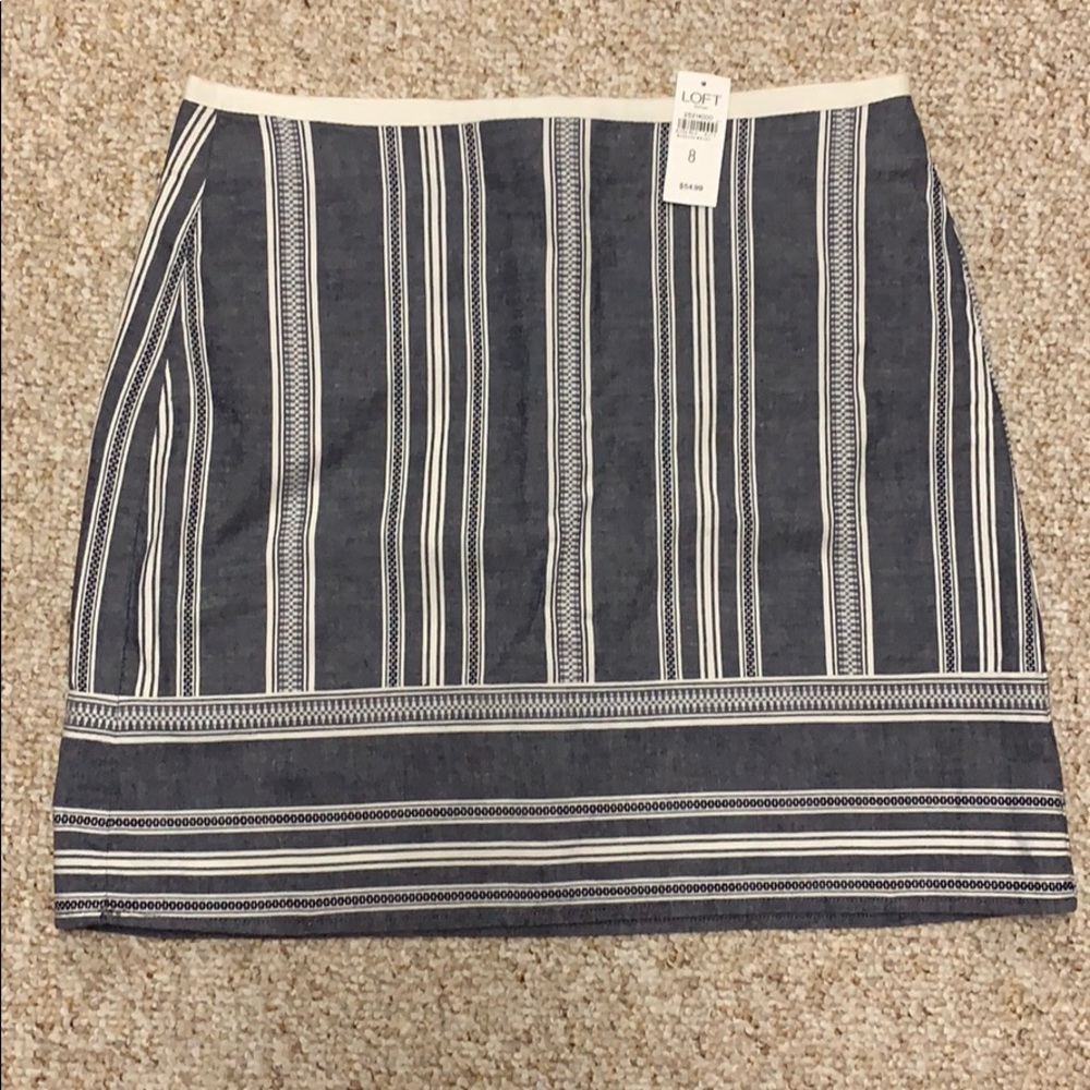 Striped LOFT circle skirt